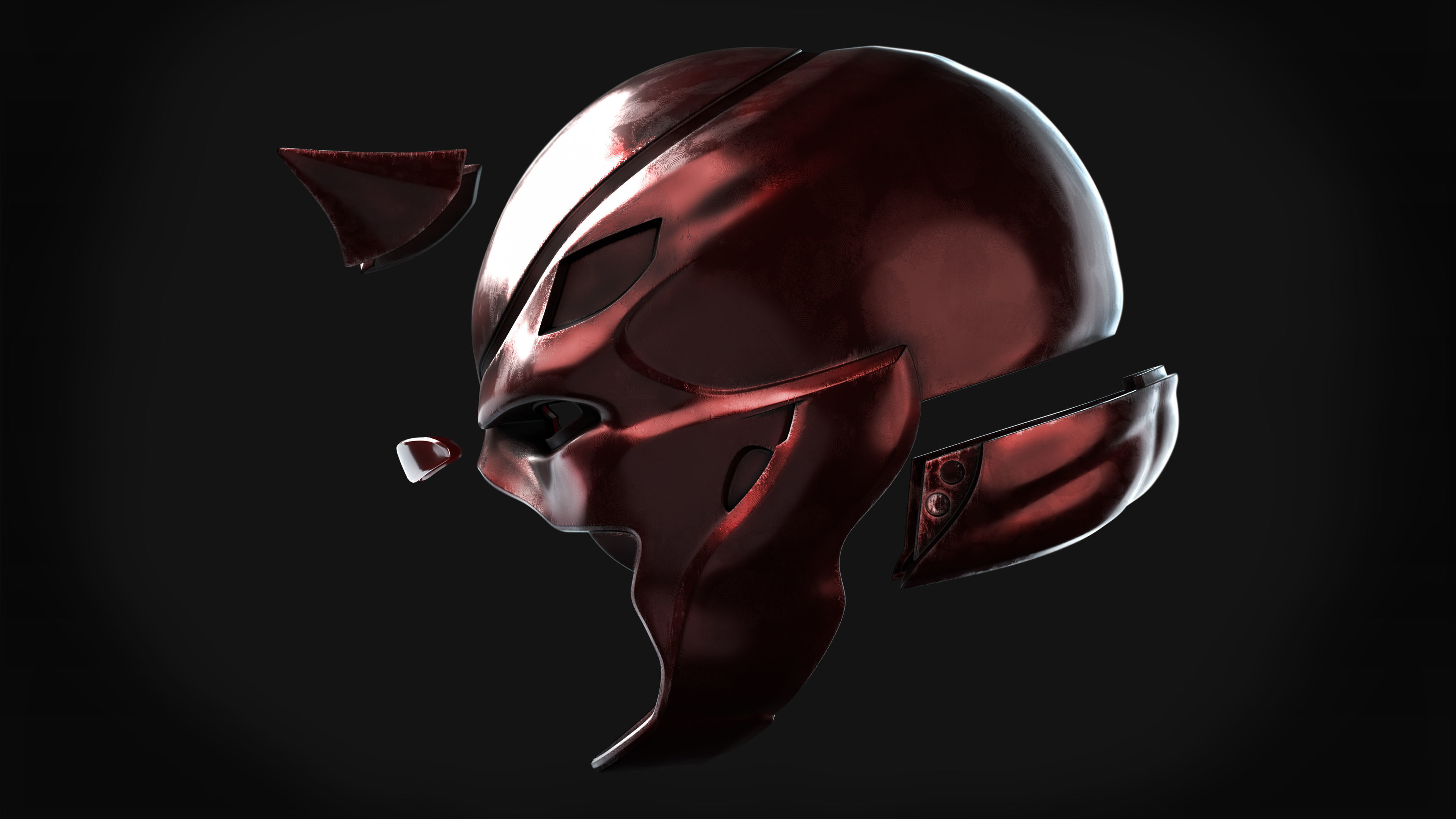 Daredevil Concept Helmet for 3D Printing STL 3D print model_5