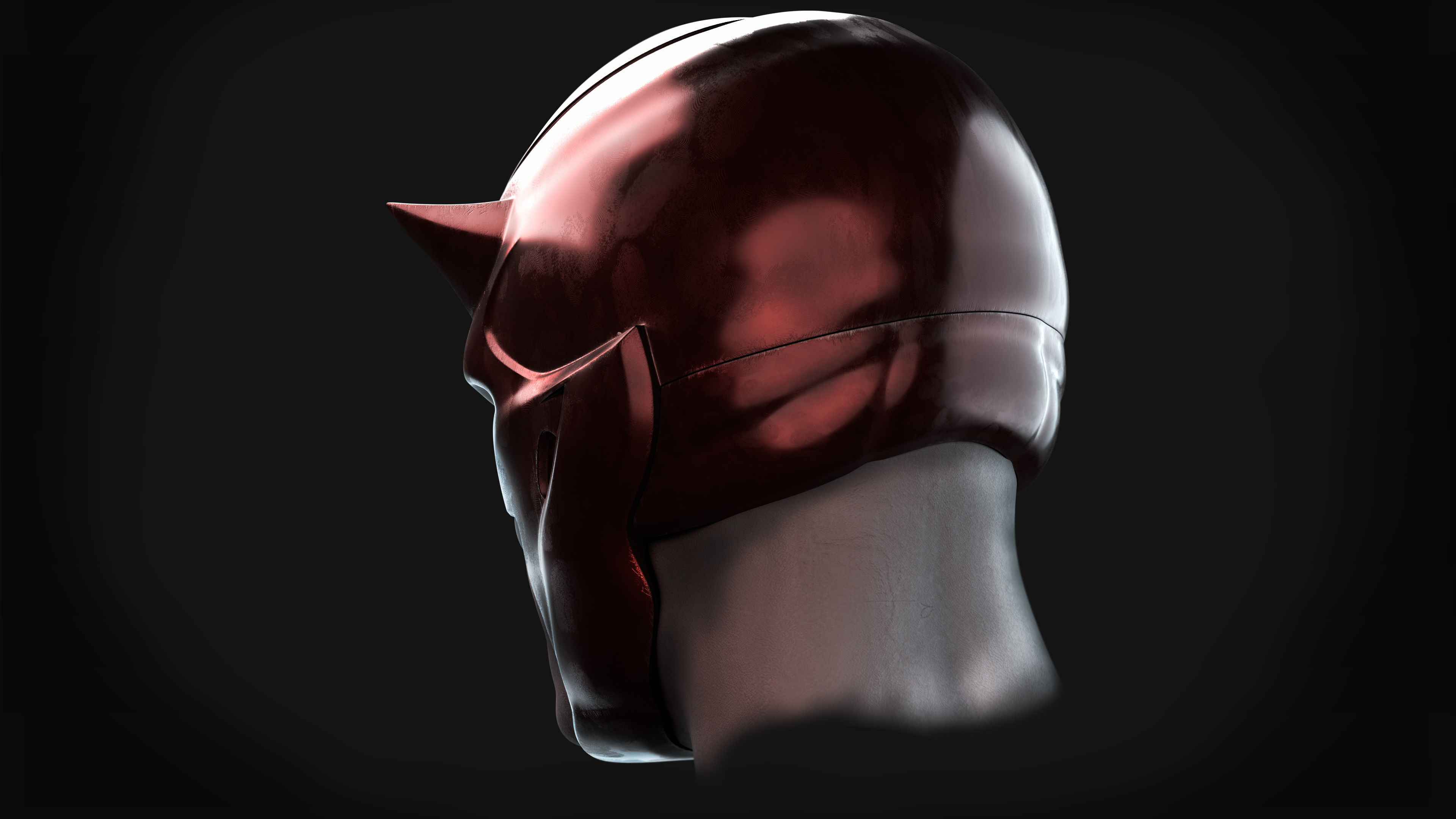 Daredevil Concept Helmet for 3D Printing STL 3D print model_8