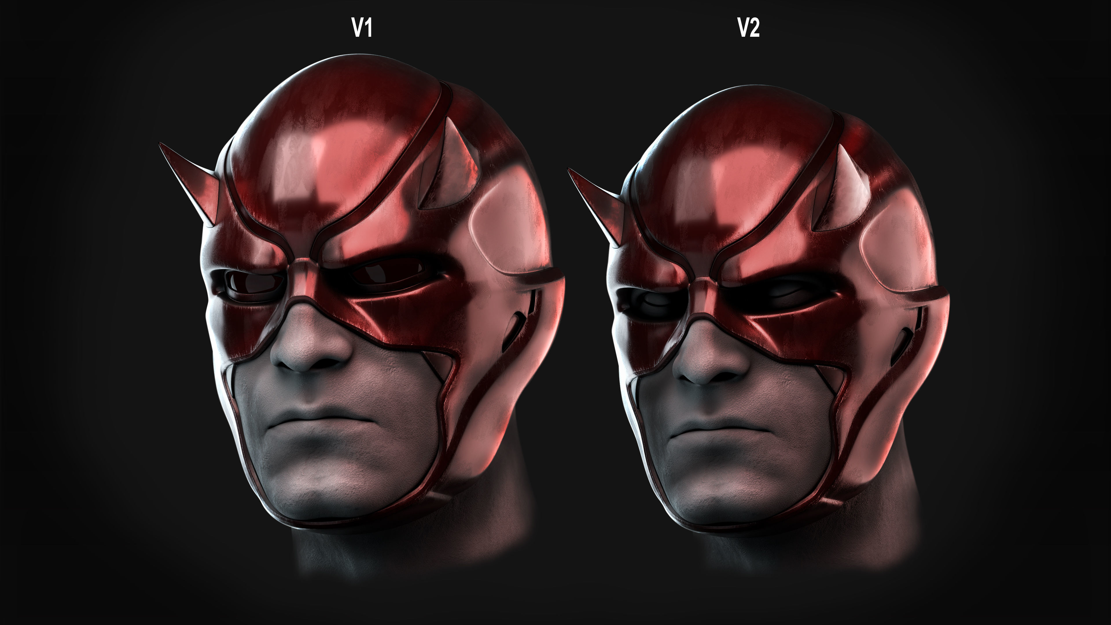 Daredevil Concept Helmet for 3D Printing STL 3D print model_7