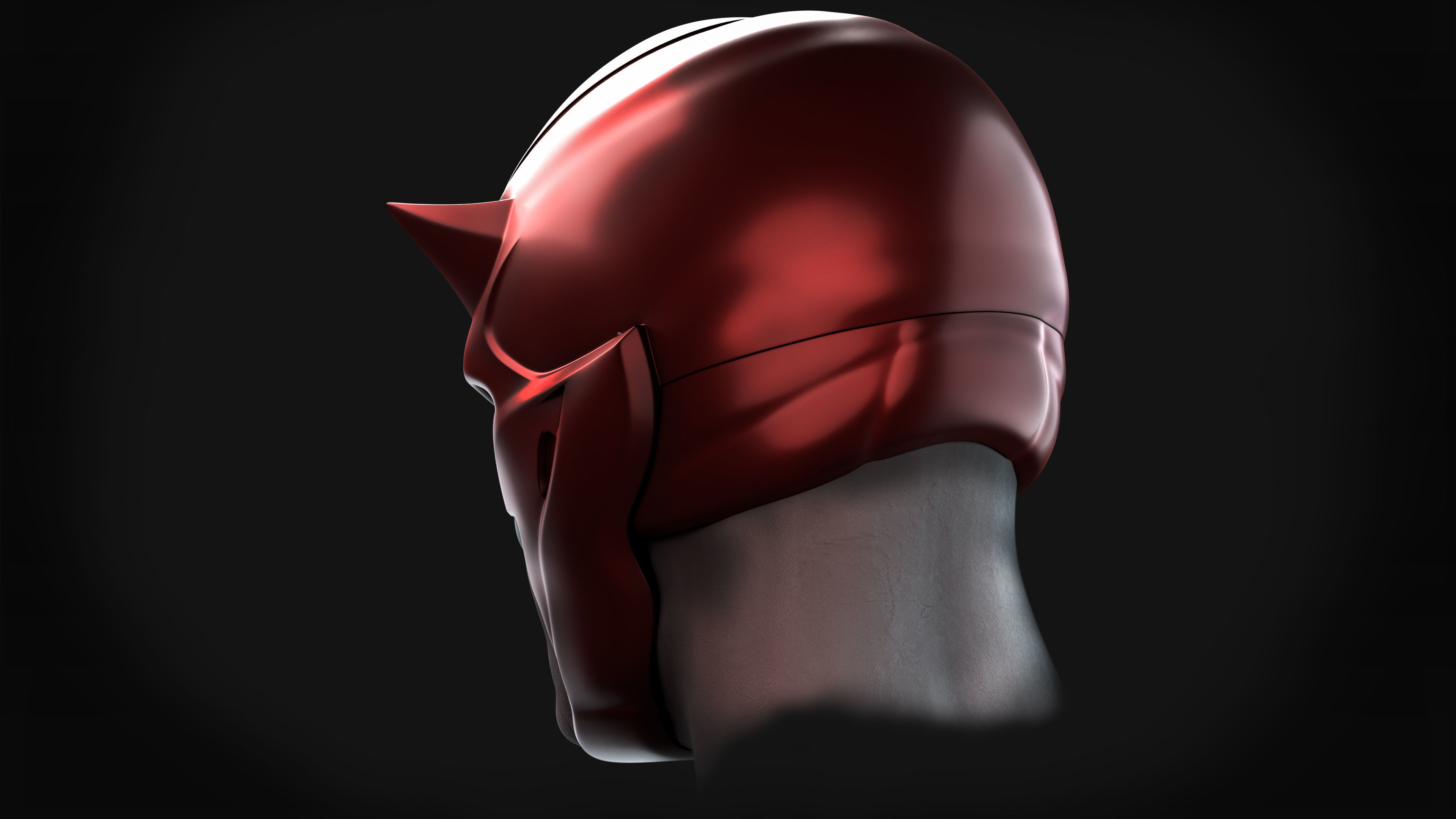Daredevil Concept Helmet for 3D Printing STL 3D print model_9