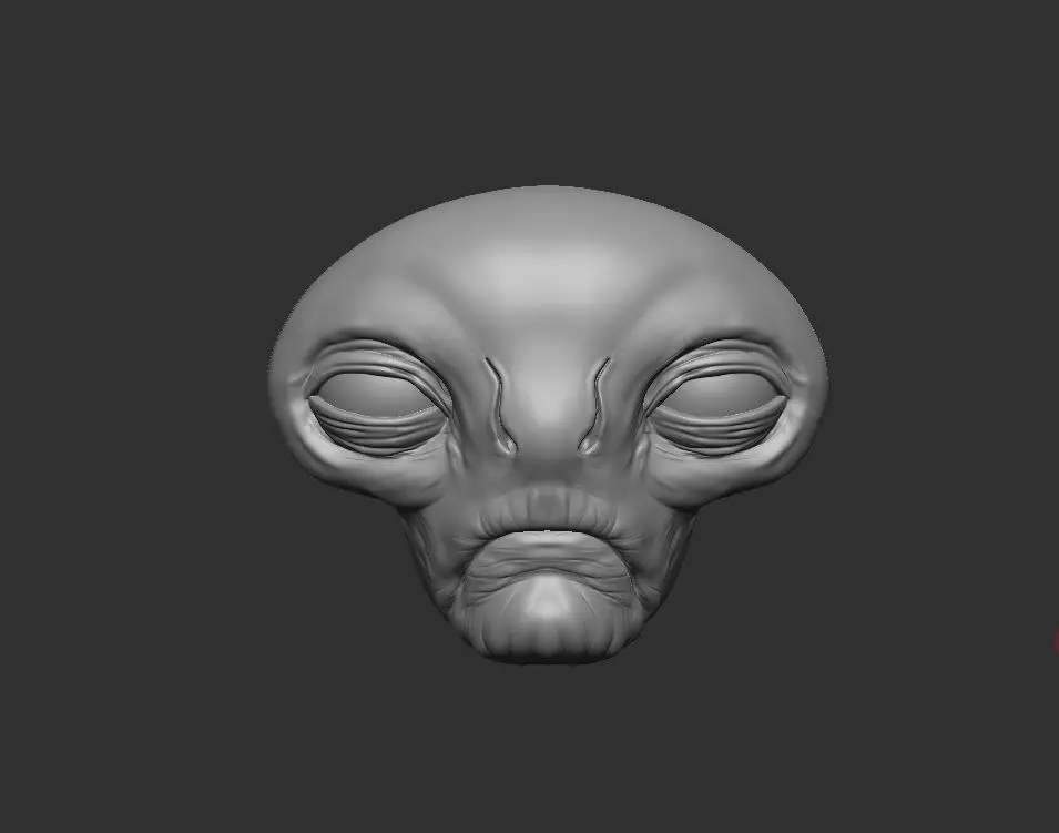 Alien Head- Headsculpt for Action Figures 3D print model_0
