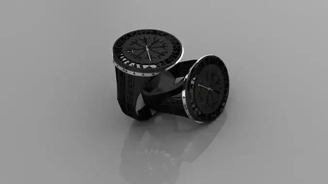 viking runes ring 3D print model