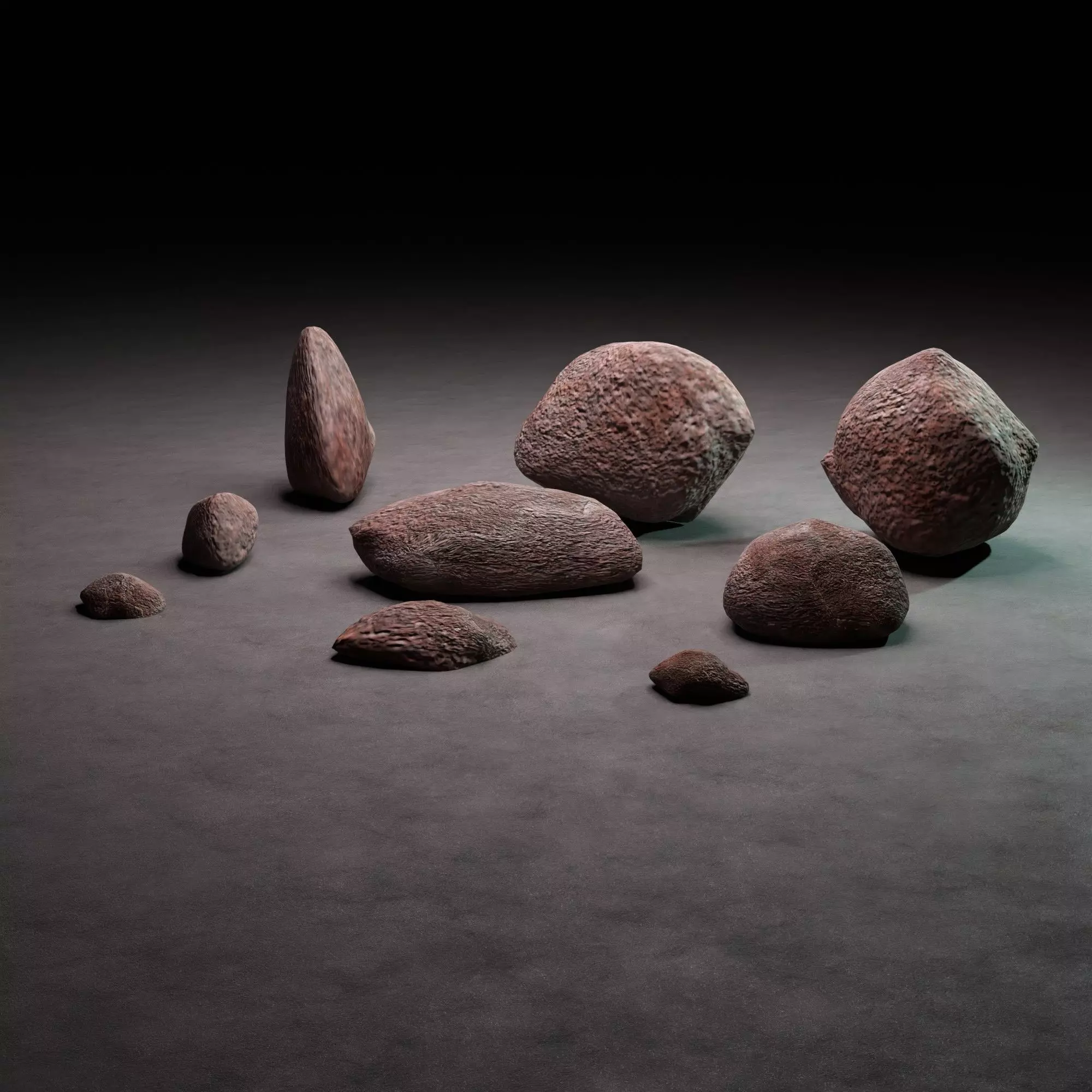 Set of rocks 3d set of objects Free 3D model