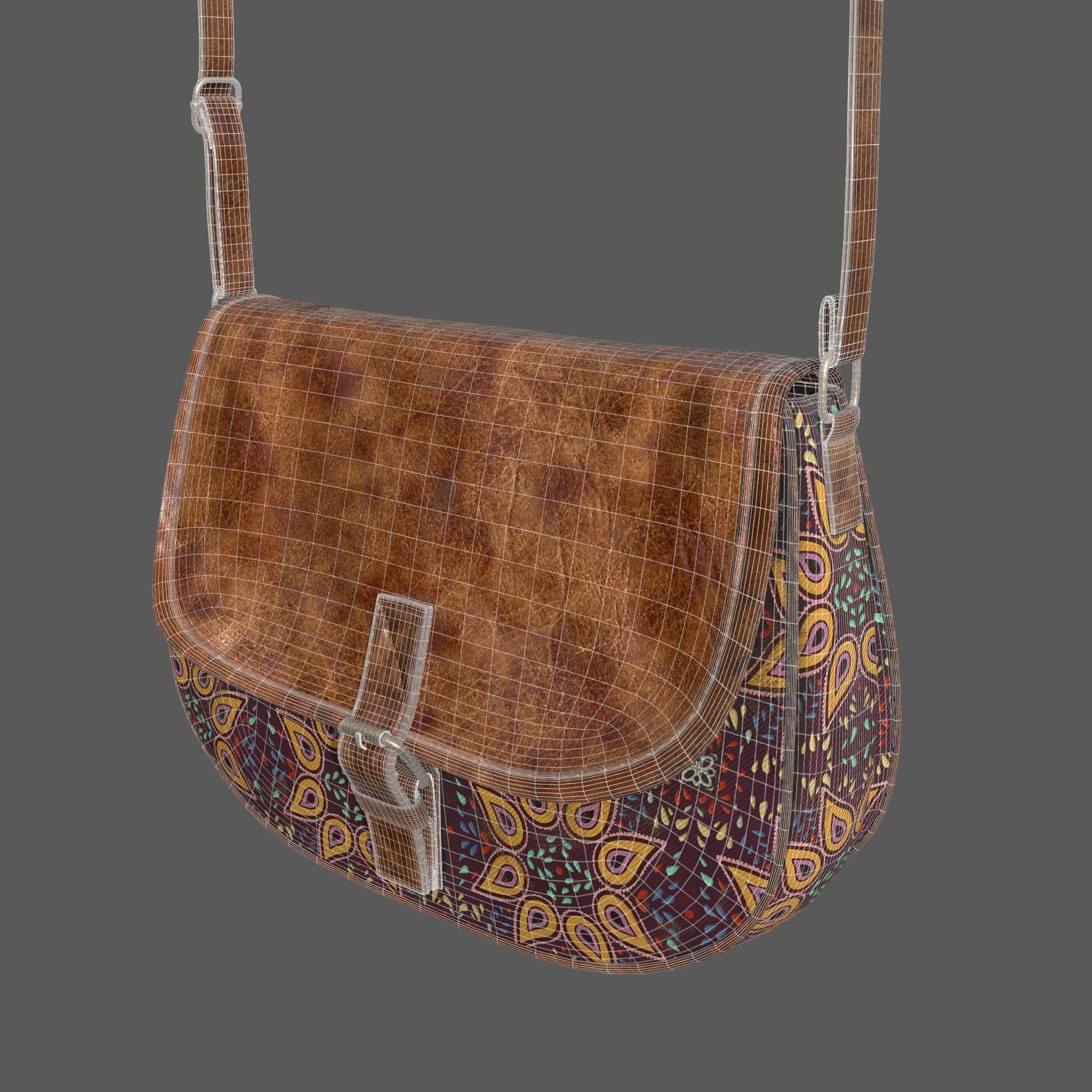 HandBag Low-poly 3D model_6
