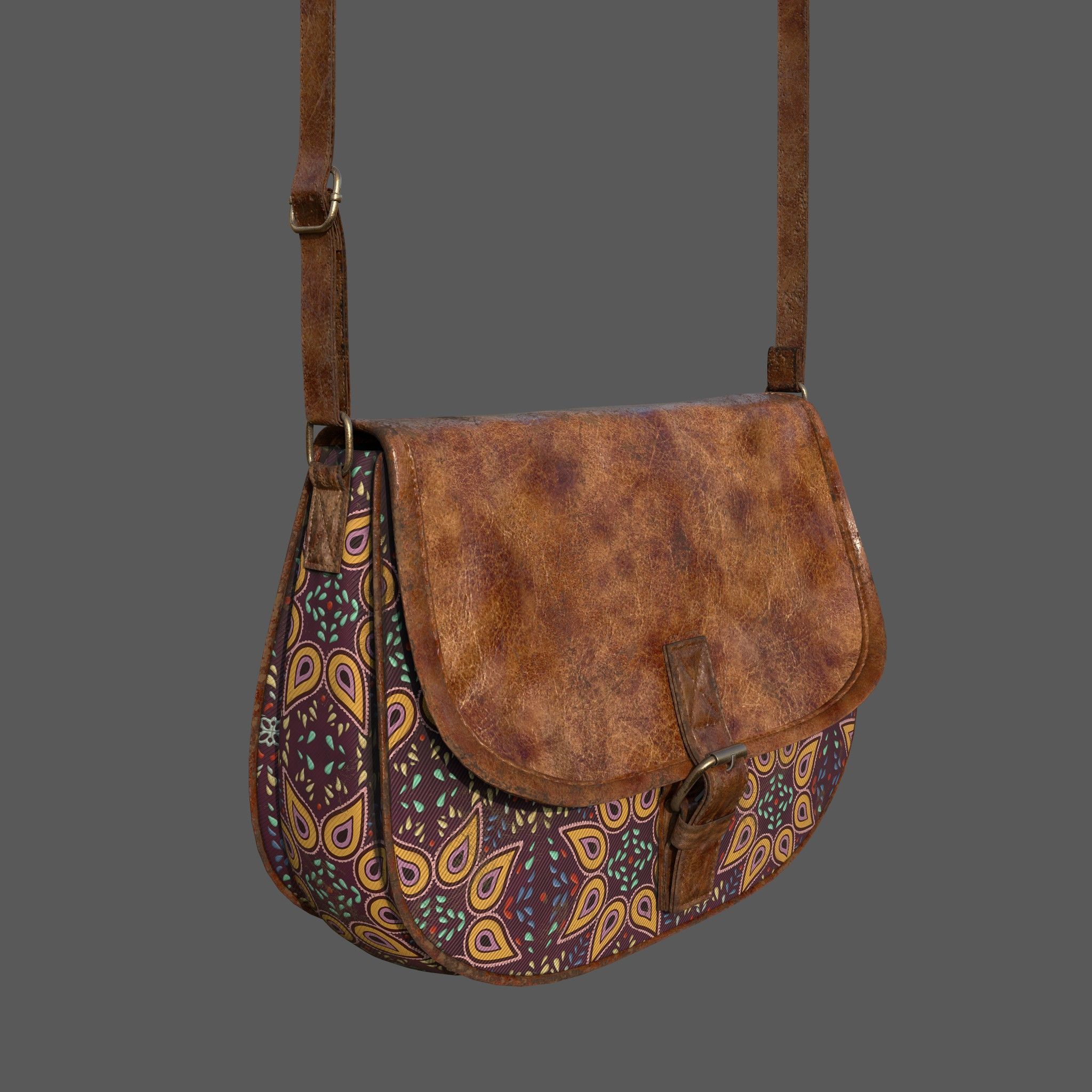 HandBag Low-poly 3D model_3
