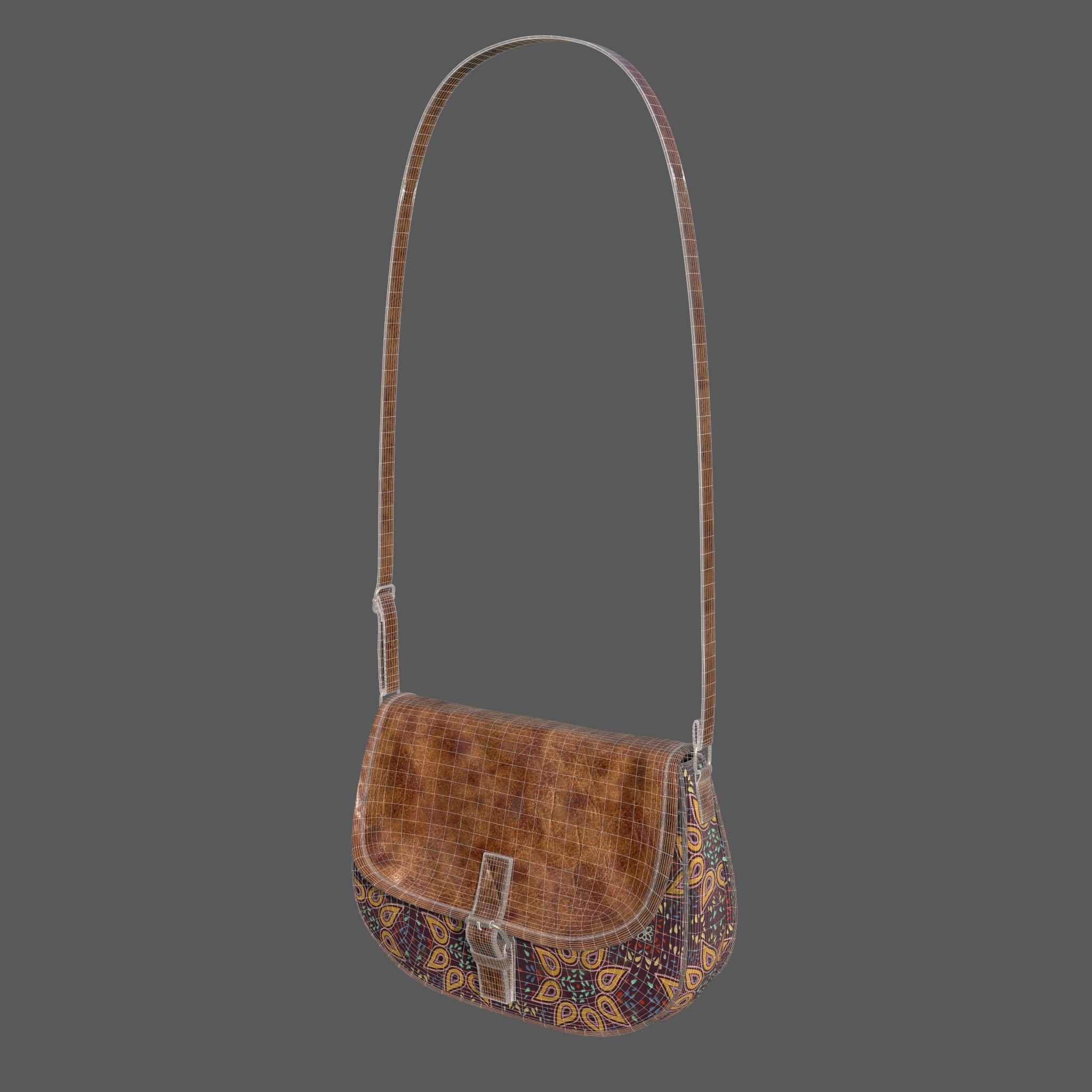 HandBag Low-poly 3D model_8