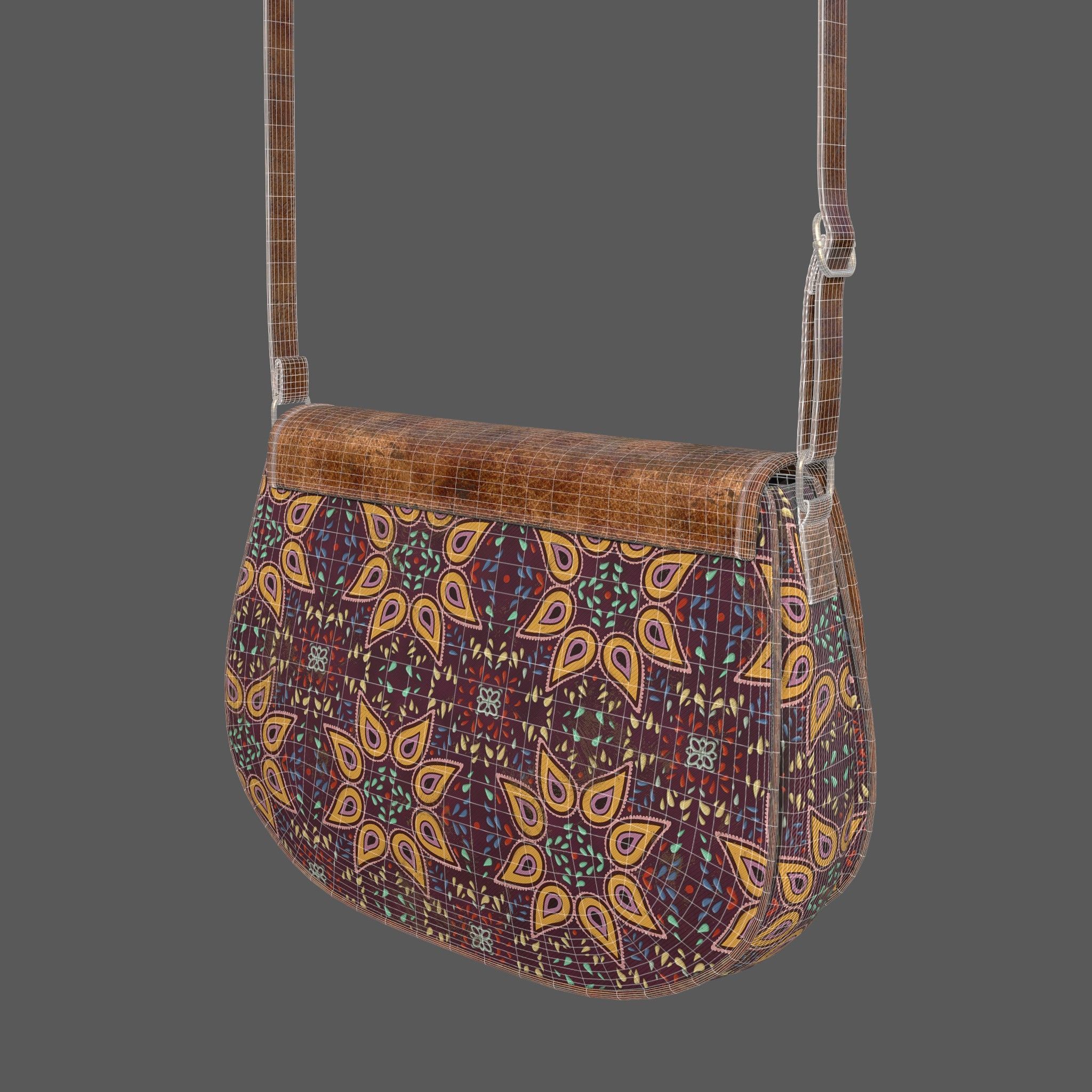 HandBag Low-poly 3D model_7