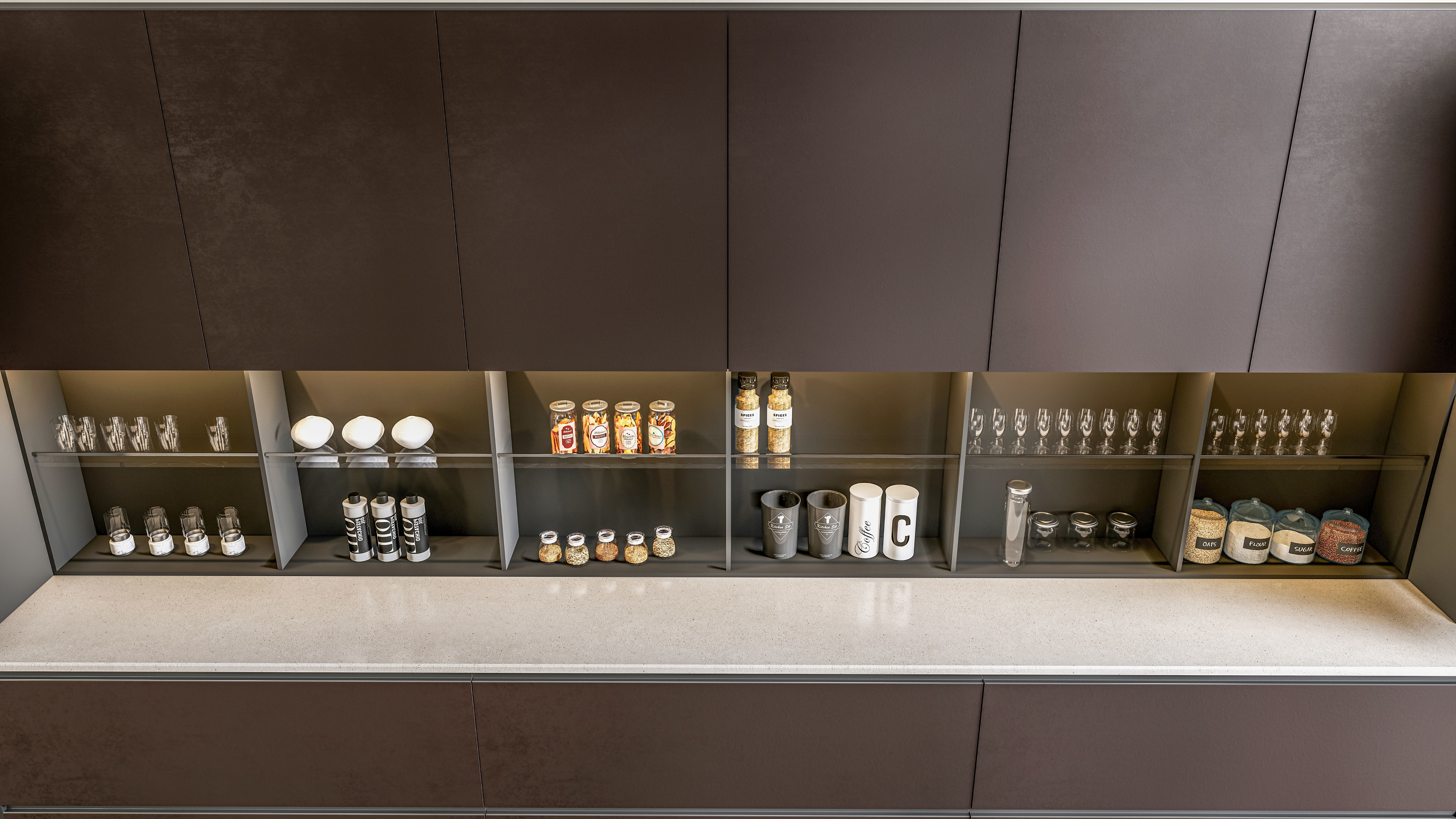 Kitchen fully parametric  Resizable manufacturable 0018 3D model_7