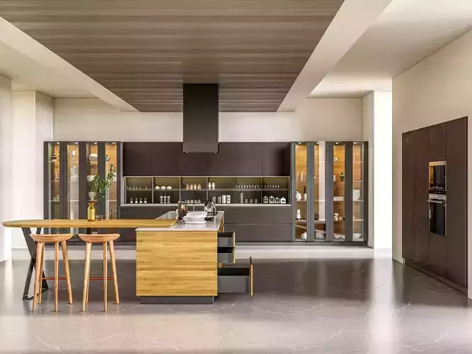 Kitchen fully parametric  Resizable manufacturable 0018 3D model
