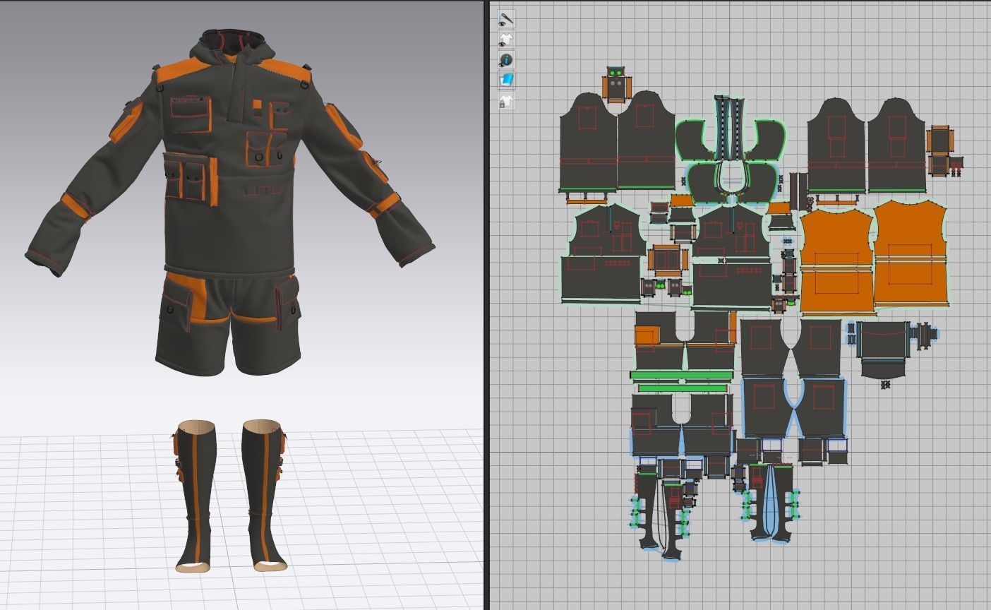 Techwear Outfit 3D model_23