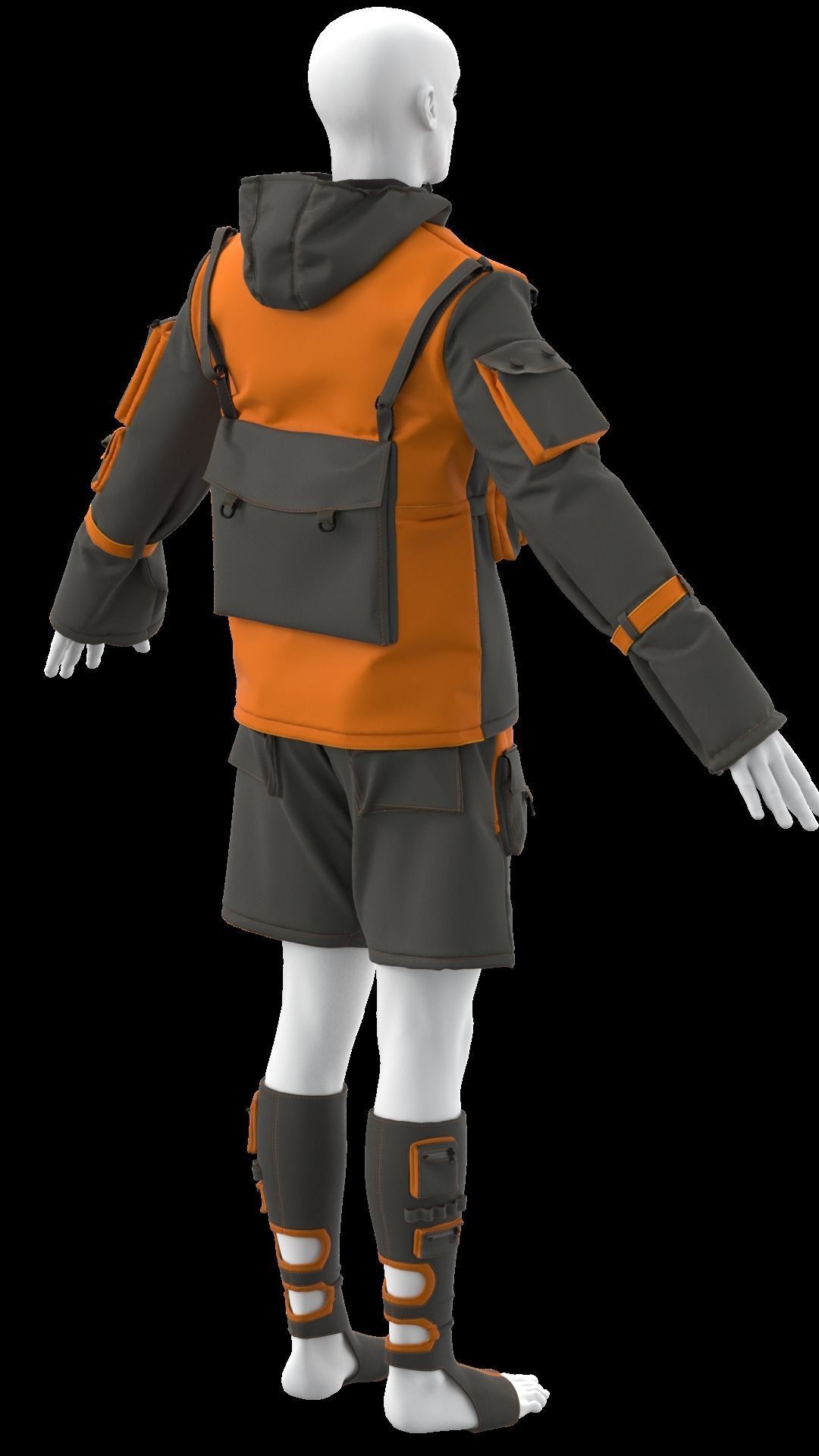 Techwear Outfit 3D model_26