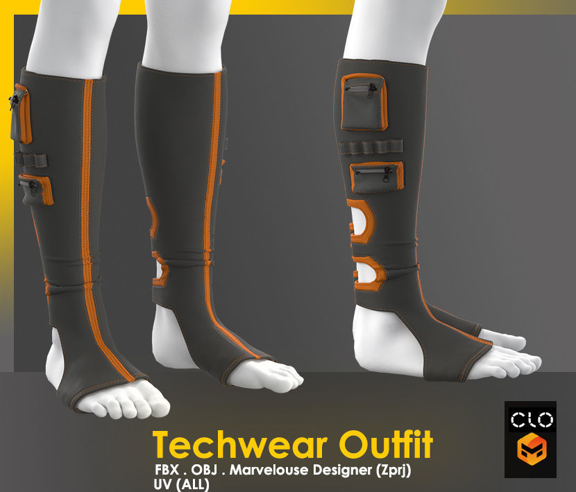 Techwear Outfit 3D model_18