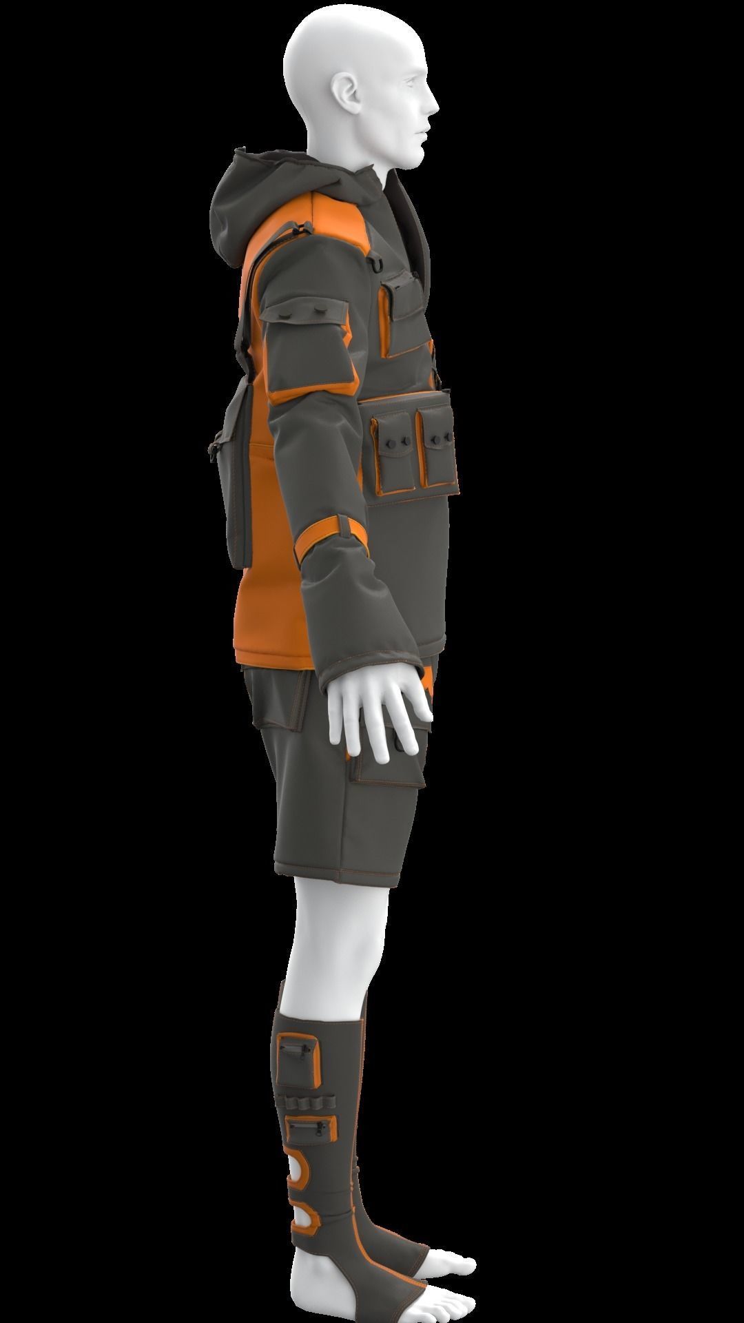 Techwear Outfit 3D model_27