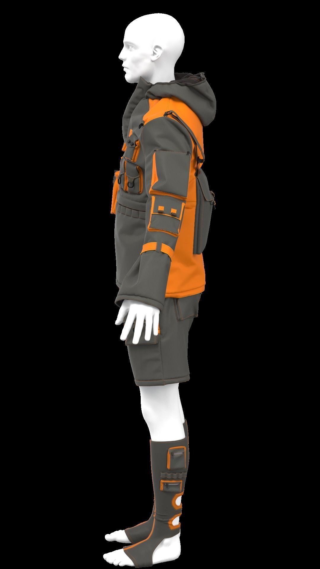 Techwear Outfit 3D model_24