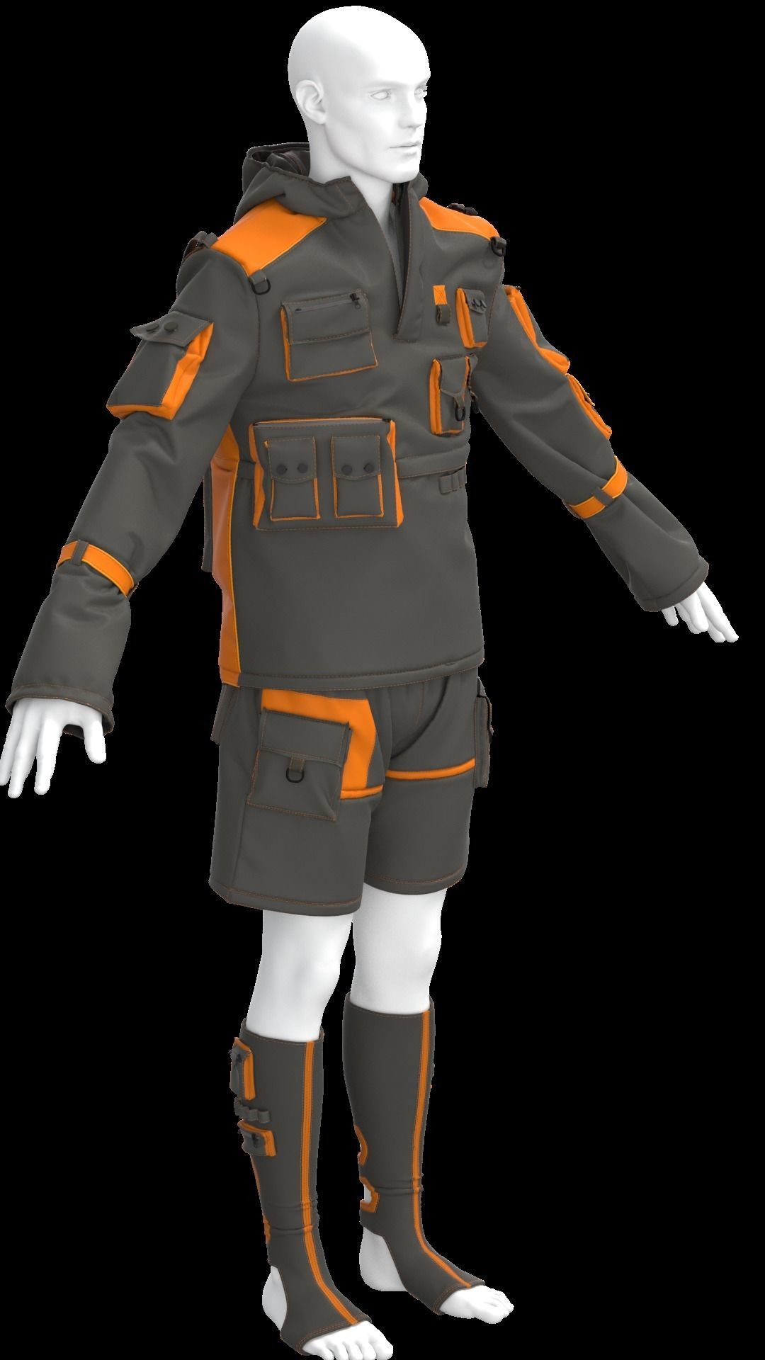 Techwear Outfit 3D model_30
