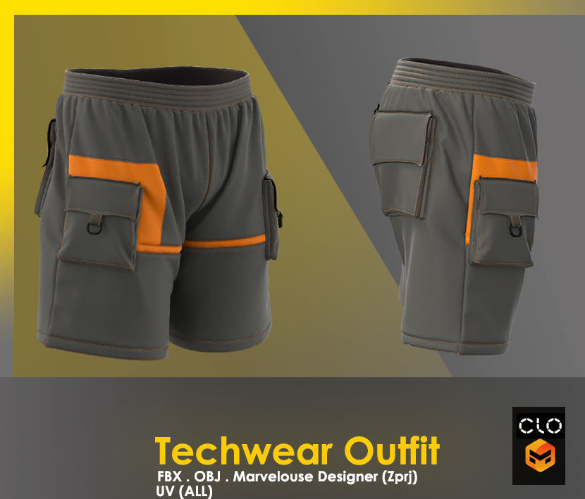 Techwear Outfit 3D model_3