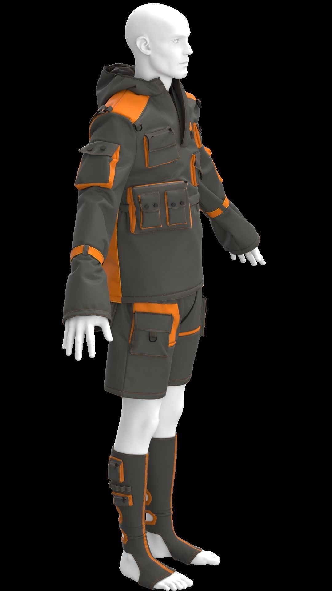 Techwear Outfit 3D model_28