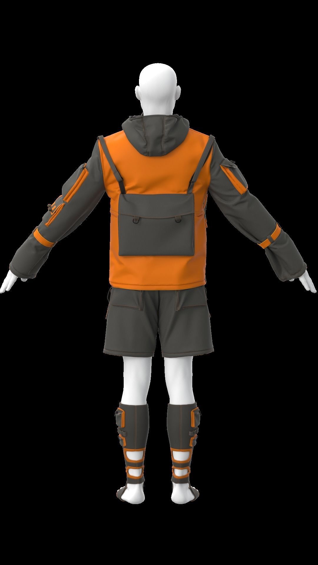 Techwear Outfit 3D model_32