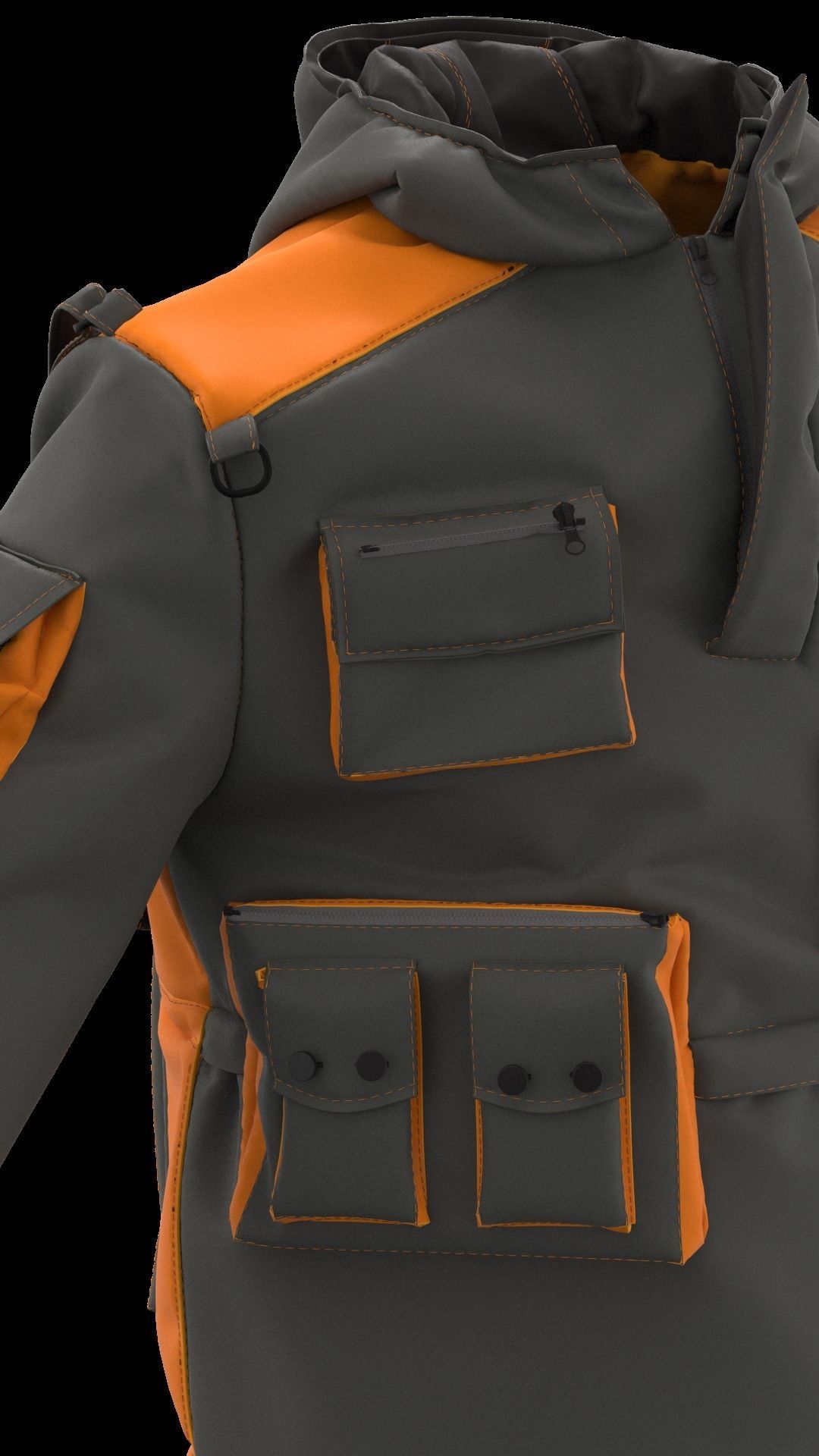 Techwear Outfit 3D model_44