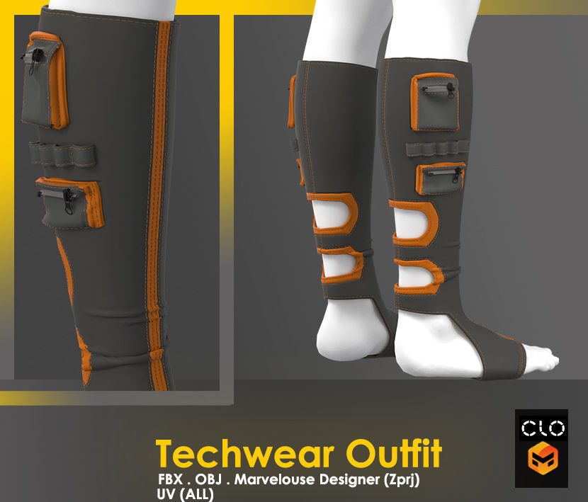 Techwear Outfit 3D model_21