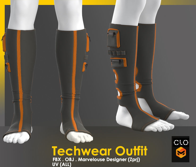 Techwear Outfit 3D model_17