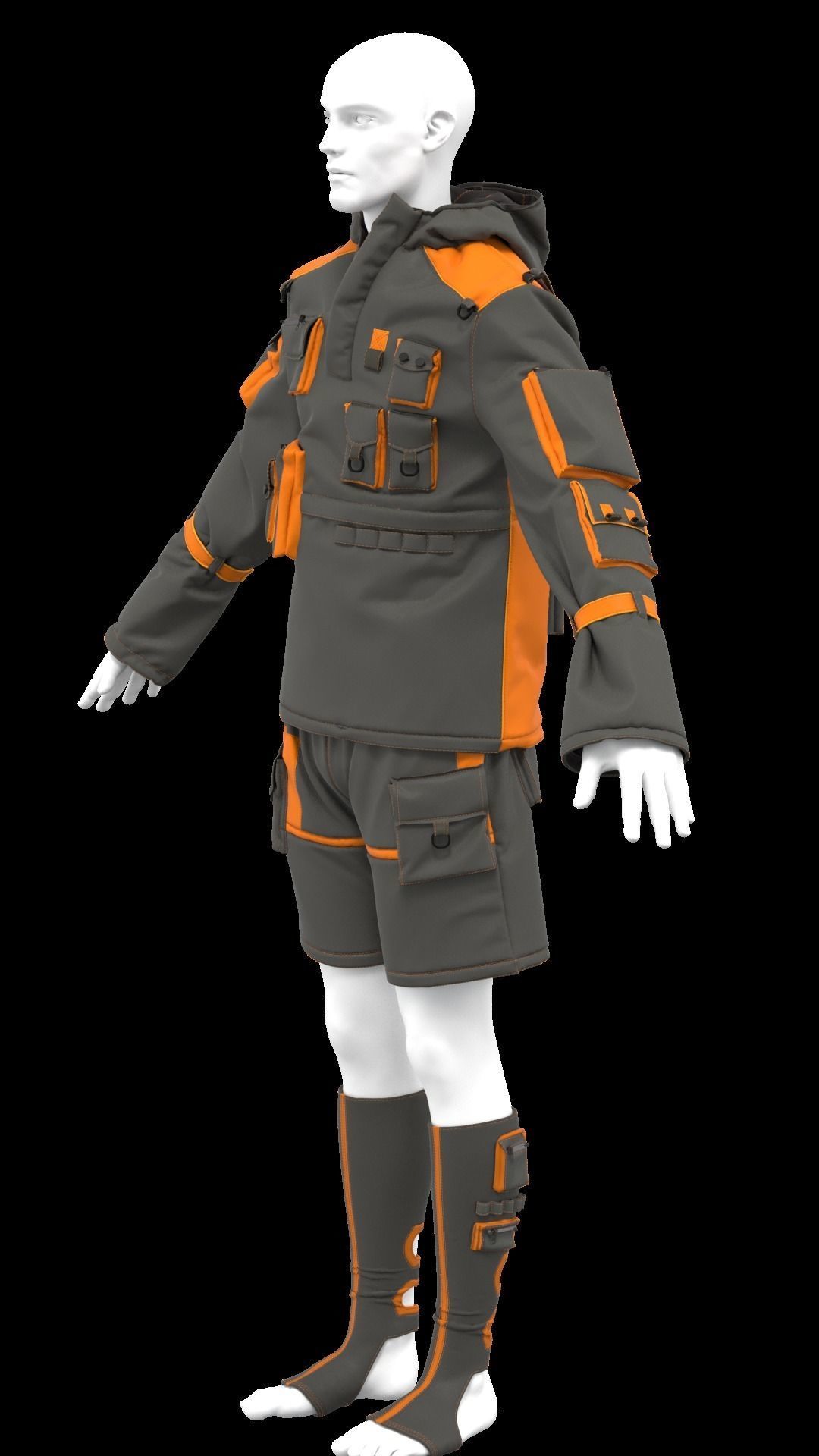 Techwear Outfit 3D model_33