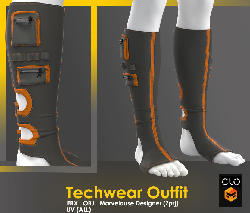 Techwear Outfit 3D model_20