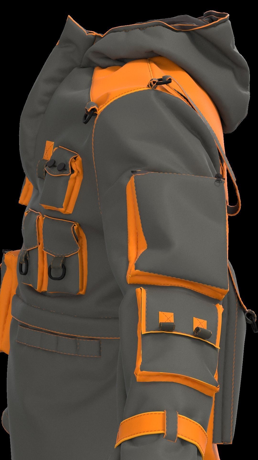 Techwear Outfit 3D model_46