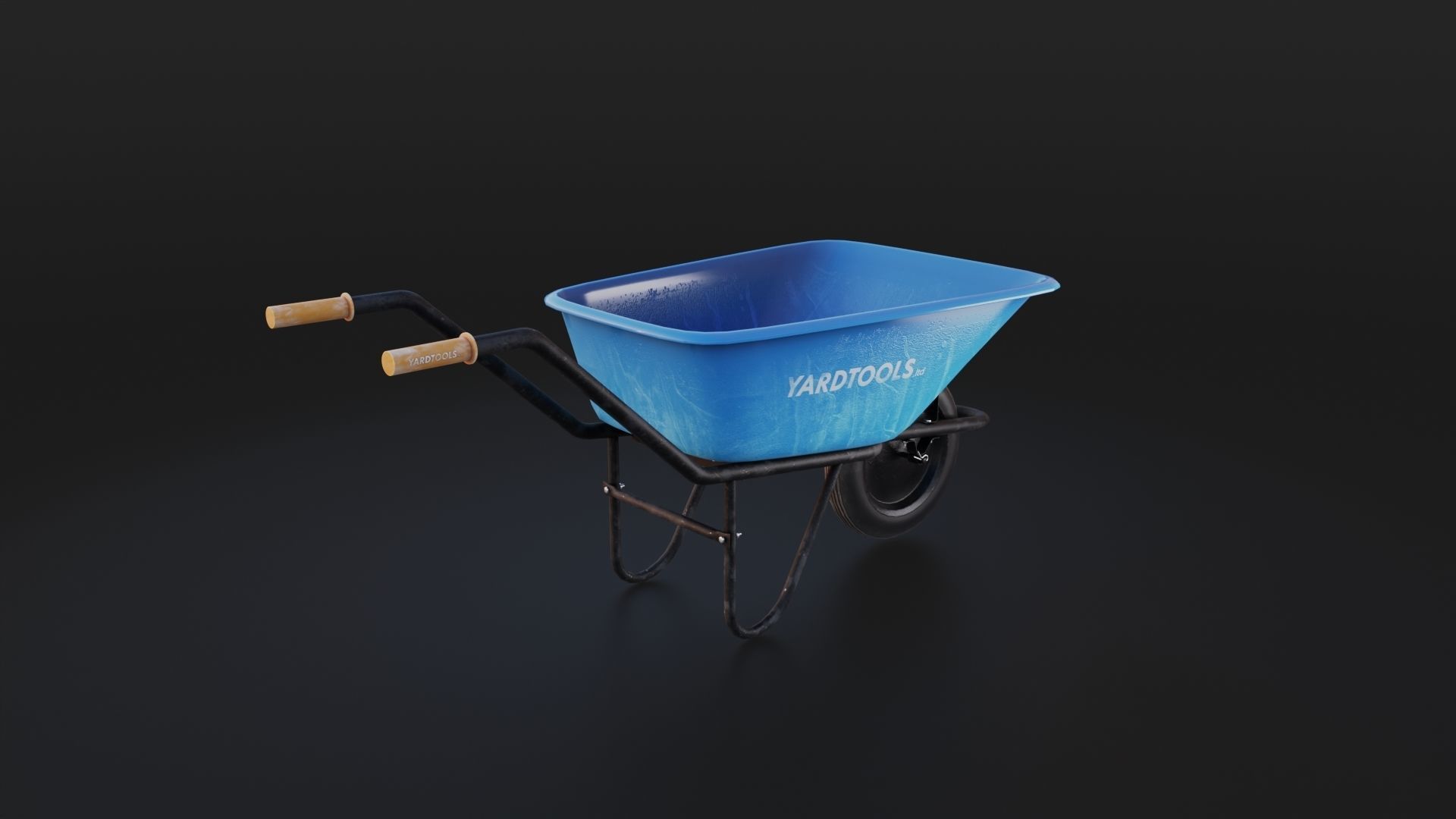 Wheelbarrow Lowpoly 3D Model for Games and Animation Low-poly 3D model_2