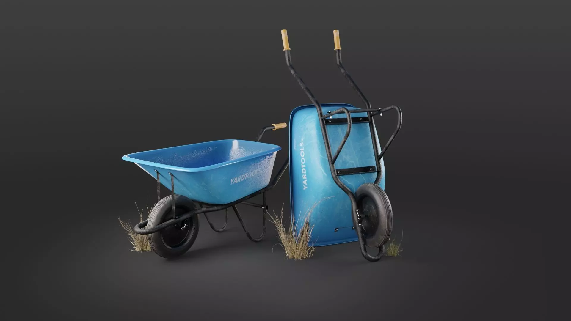 Wheelbarrow Lowpoly 3D Model for Games and Animation Low-poly 3D model_0