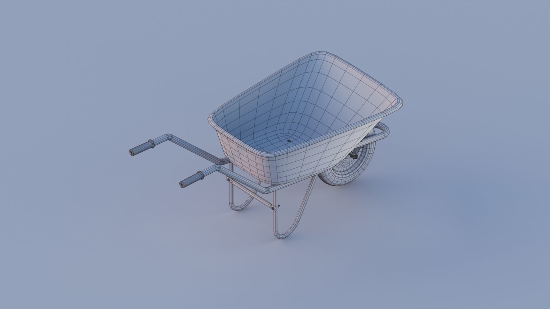 Wheelbarrow Lowpoly 3D Model for Games and Animation Low-poly 3D model_5