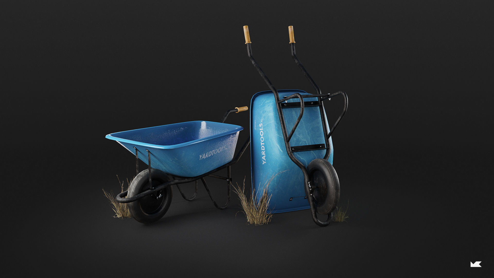 Wheelbarrow Lowpoly 3D Model for Games and Animation Low-poly 3D model_3