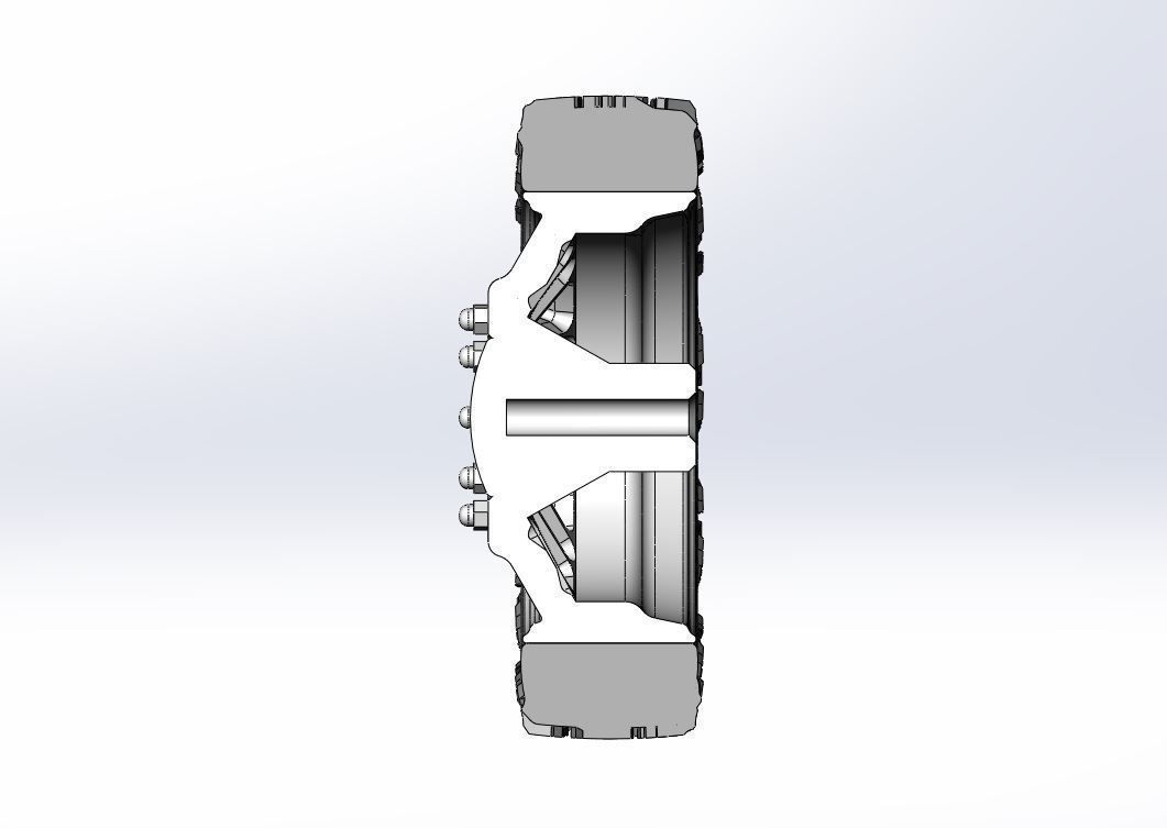 Front semi wheel for pickup V11 Scale 1 to 25 3D print model_10