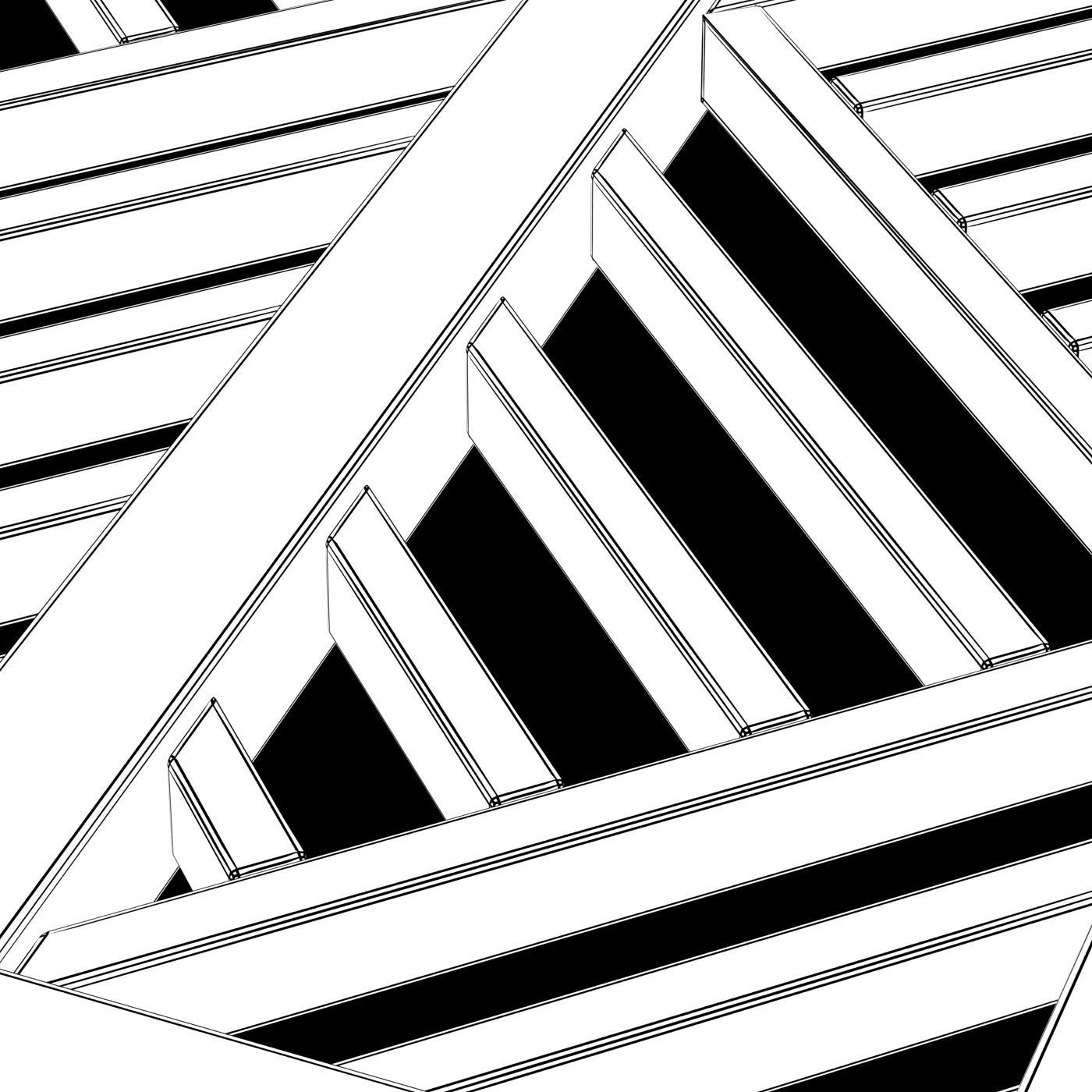 Modern Gazebo  metal wood 3D model_5