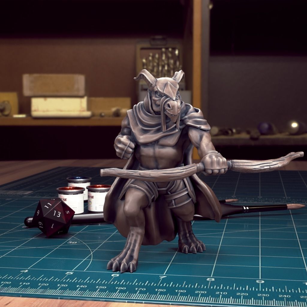 DnD Heroes - Dragonborn Rangers - Pre-Supported- 3D print model_9