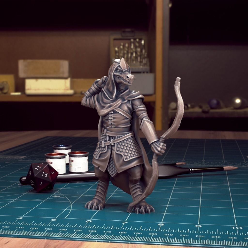 DnD Heroes - Dragonborn Rangers - Pre-Supported- 3D print model_5