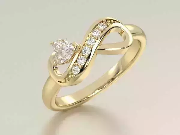  Infinity Ring With Stones