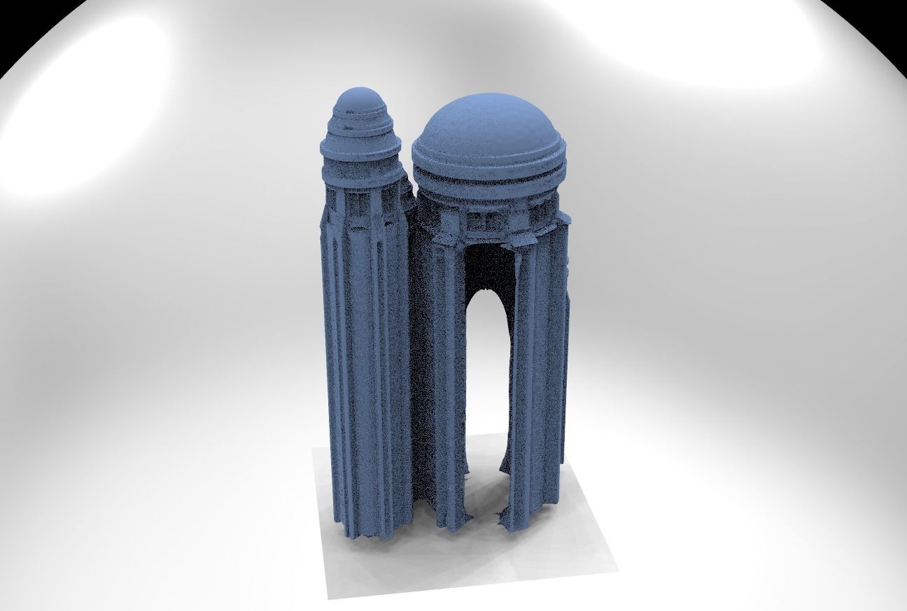 White Marble Palace Bridges 2  3D model_1