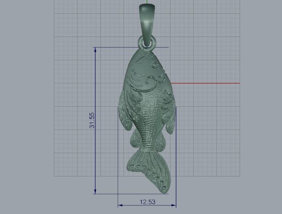 Fish Pendant 3D print model_5