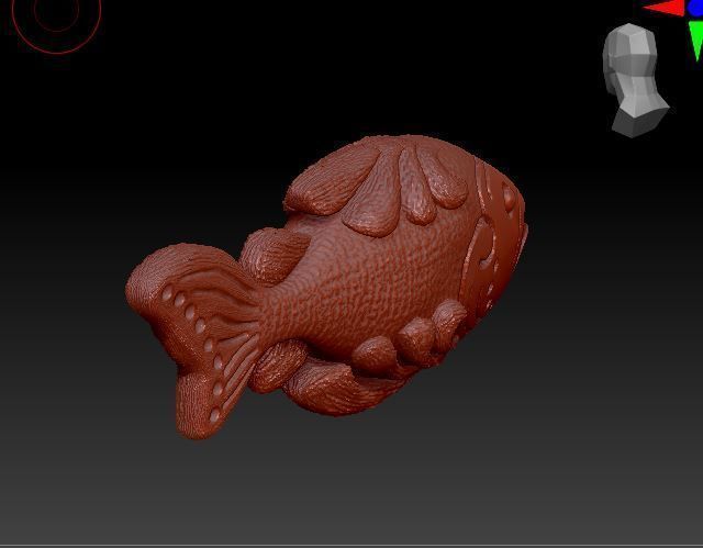 Fish Pendant 3D print model_14