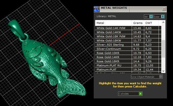 Fish Pendant 3D print model_8
