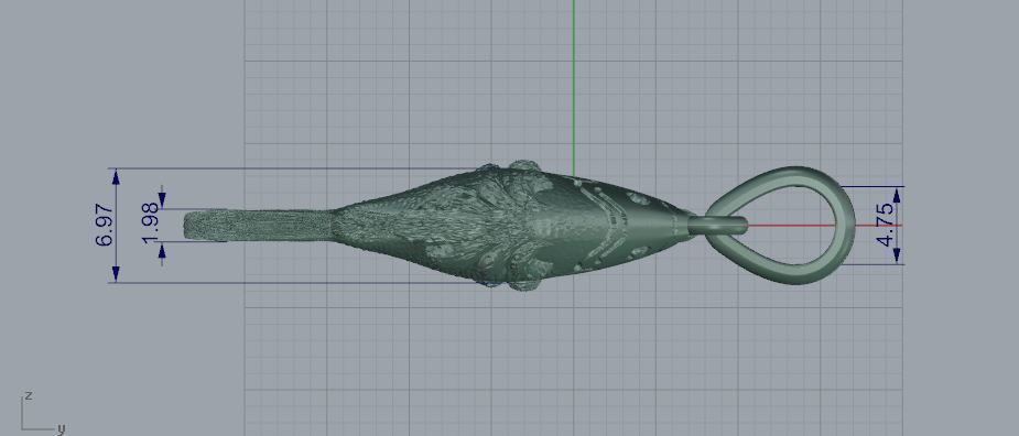 Fish Pendant 3D print model_6