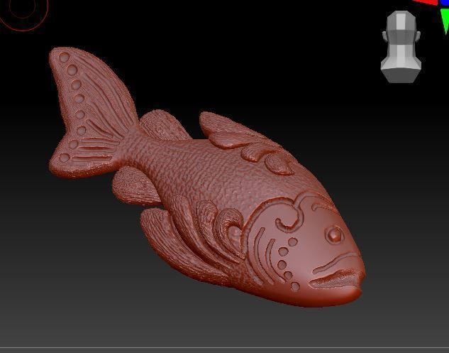 Fish Pendant 3D print model_12