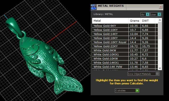Fish Pendant 3D print model_7
