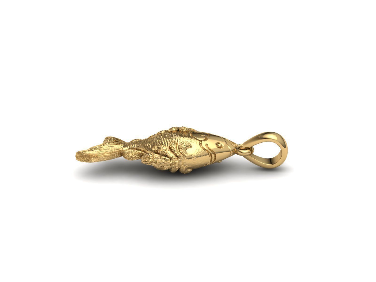 Fish Pendant 3D print model_3
