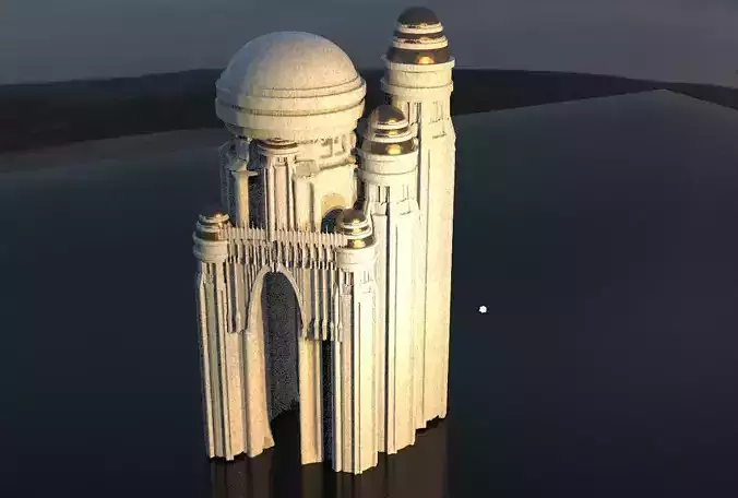 White Marble Palace Domes