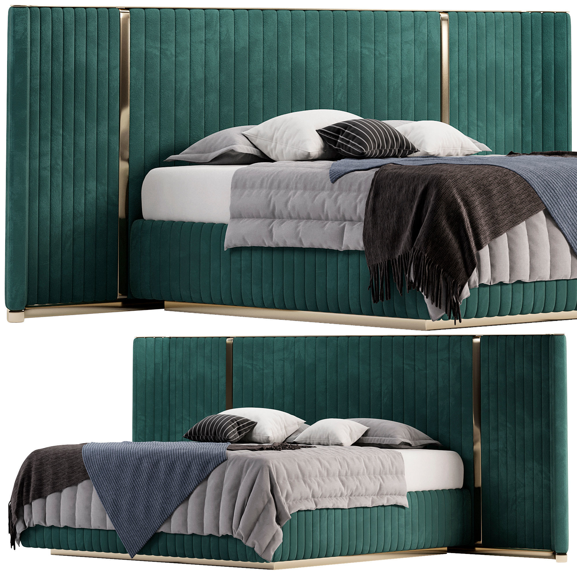  LEONARDO Bed By Visionnaire 3D model_1