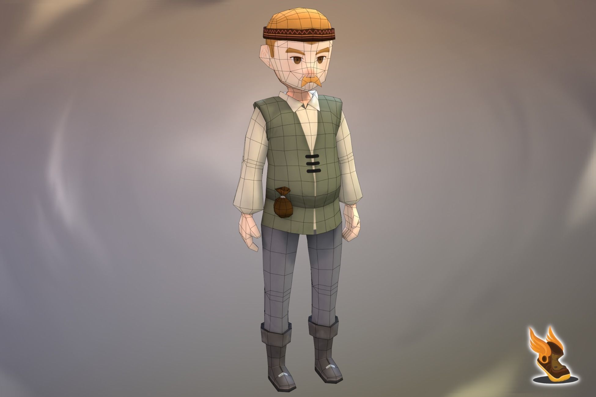 Stylized NPC - Peasants Bundle Low-poly 3D model_46