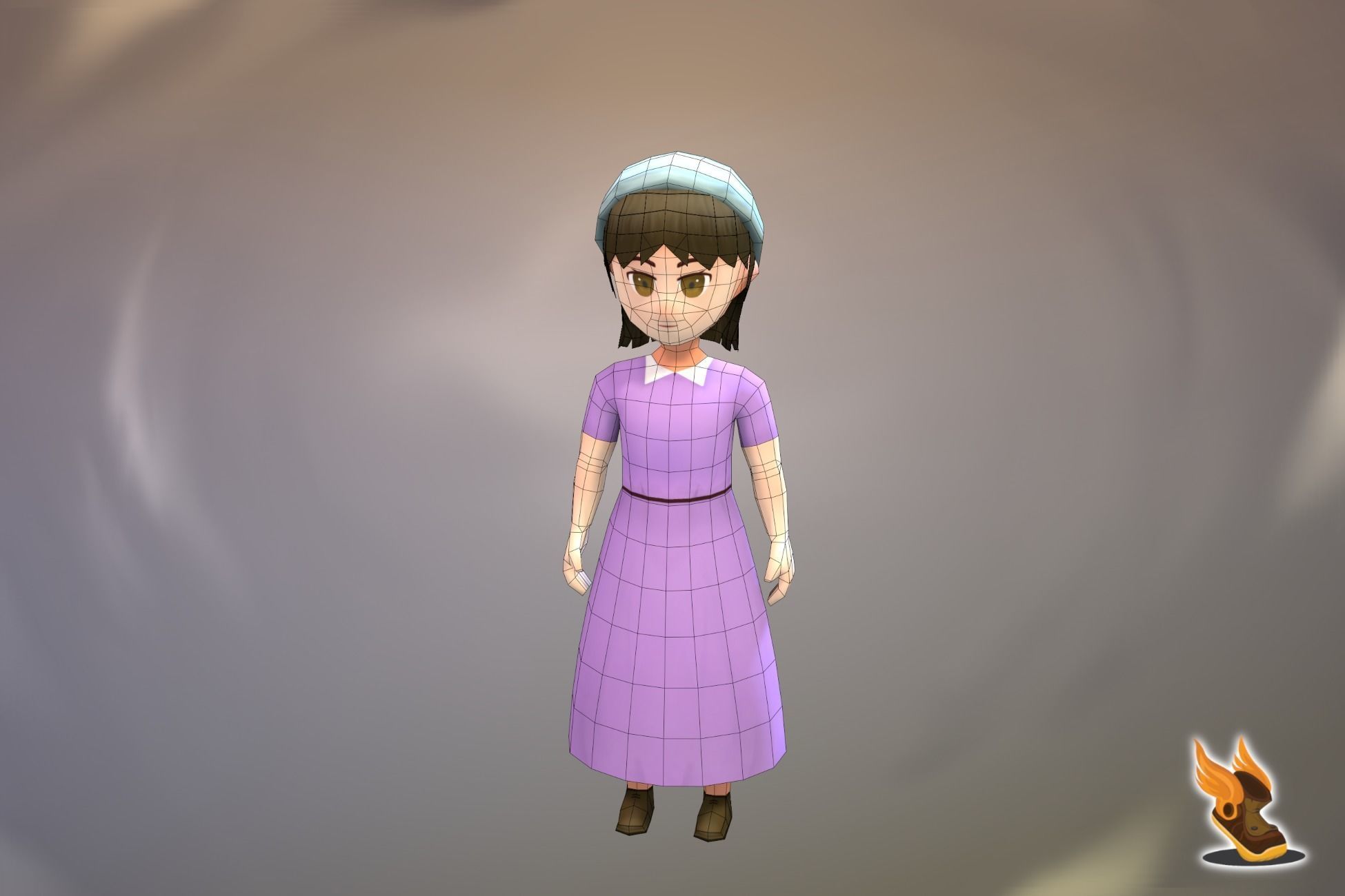 Stylized NPC - Peasants Bundle Low-poly 3D model_52