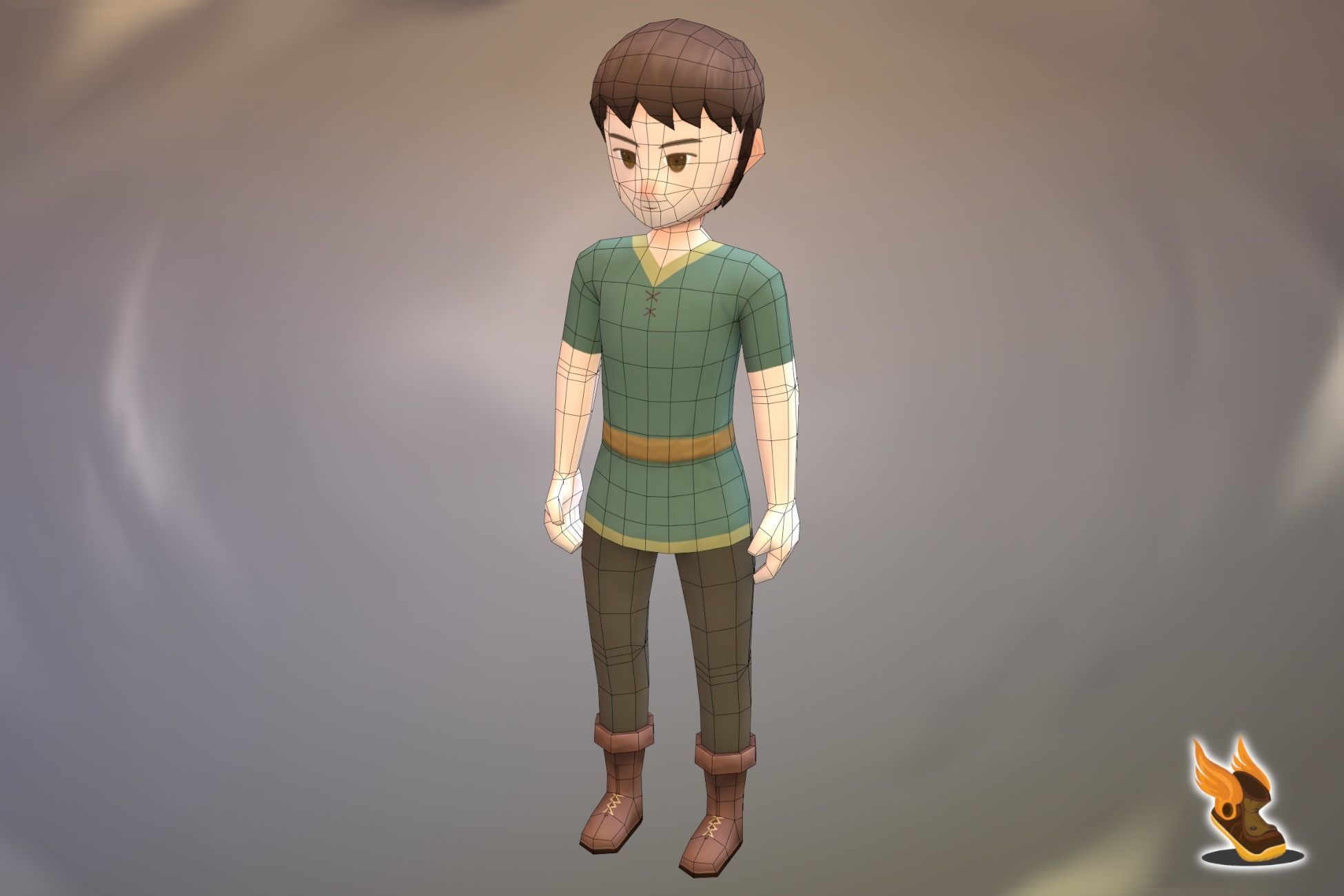 Stylized NPC - Peasants Bundle Low-poly 3D model_43